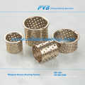 WB702 anti-wear wrapped bronze bearing, Diamond oil pocket bushing, CuSn8 Phosphor bronze bush